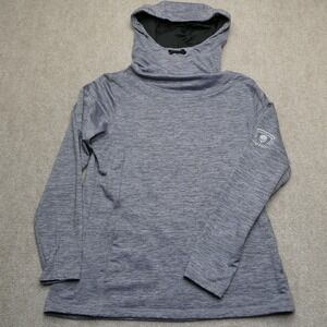Bermuda Sands Sweater Womens M Gray Slouch‎ Cowl Neck Hoodie Hooded Sweatshirt
